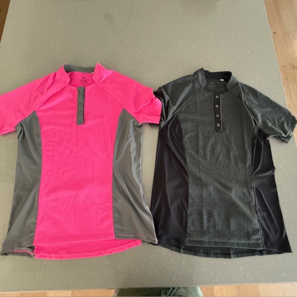 2 Pearl Izumi Select Escape Short Sleeve Road Jersey  Pink & Gray- Women XL EUC